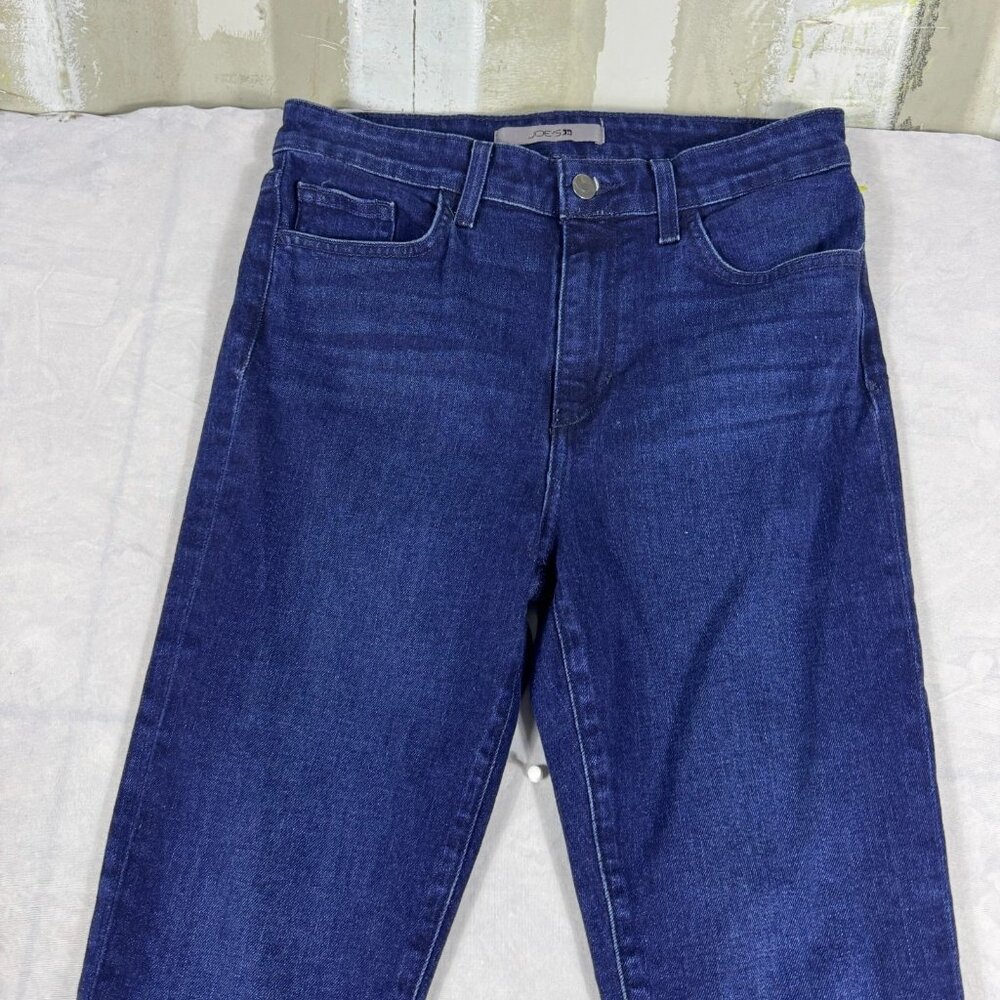 Joe's Skinny Jeans Womens Blue Denim Straight Leg 5 Pockets Dark Wash Size 28